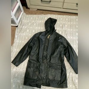 Middle brook synthetic leather jacket, black, mens, medium